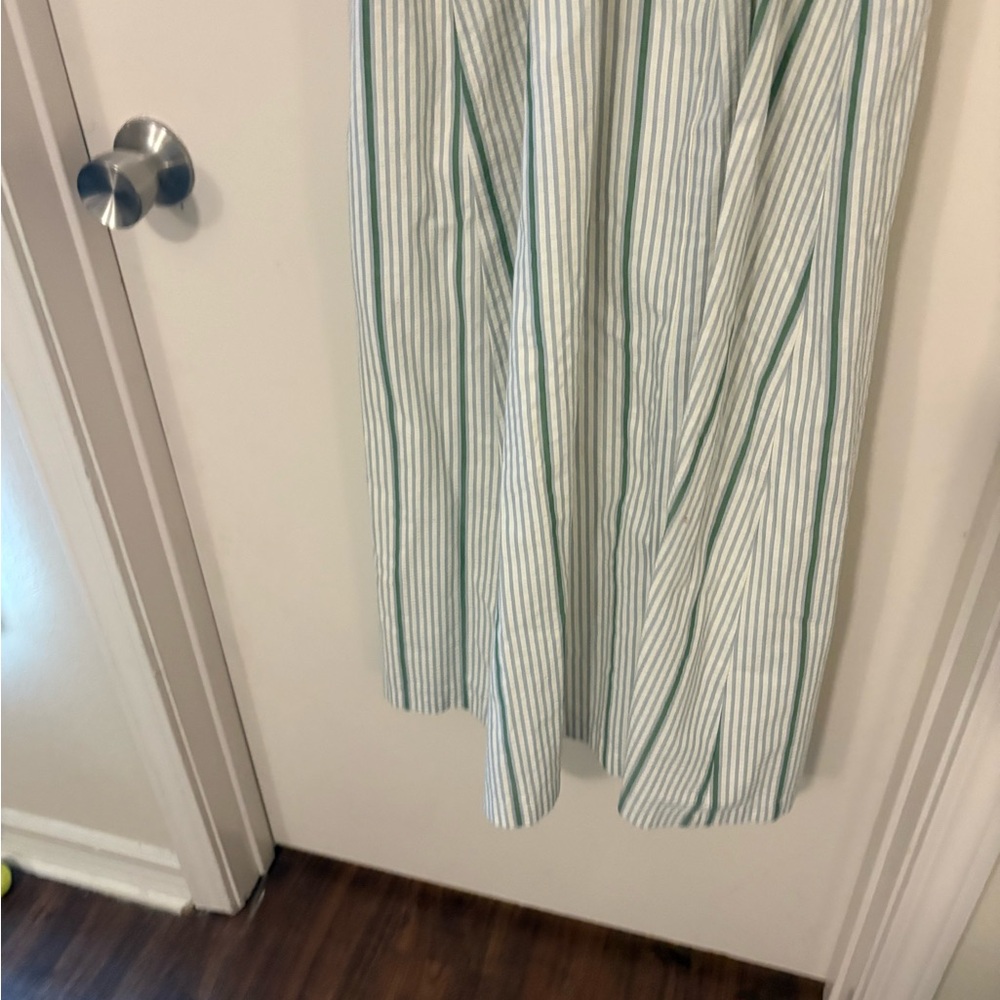 Tuckernuck Striped Midi Dress in White and Green - Picture 9 of 10